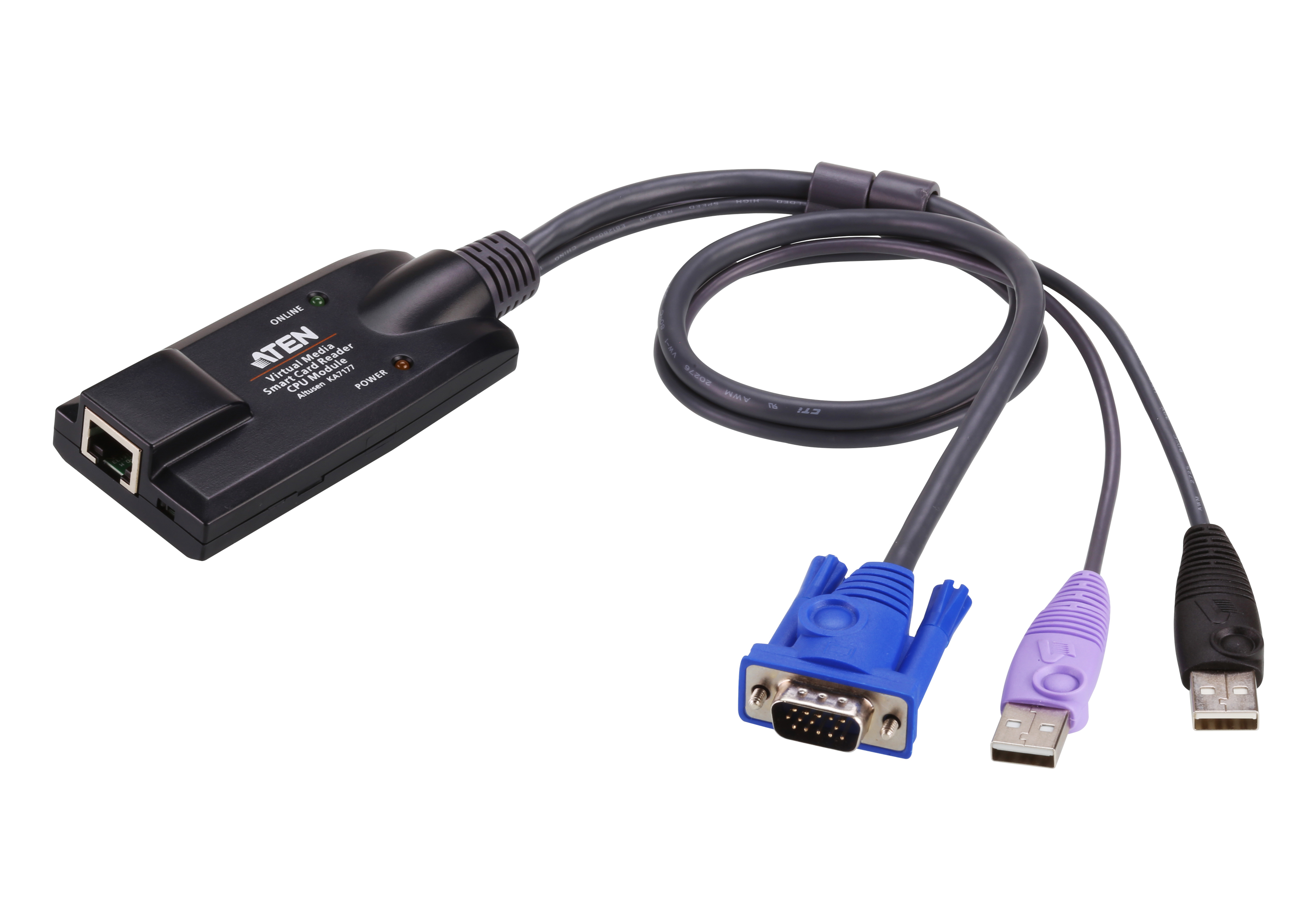 Aten Moduł KVM USB VGA Virual Media Smart Card Support