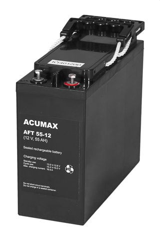 ACUMAX Akumulator 12V AFT 55Ah żywotność: 10-12 lat (front terminal)