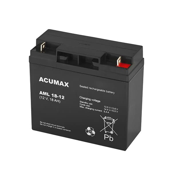 ACUMAX Akumulator 12V AML 18Ah żywotność: 10-12 lat