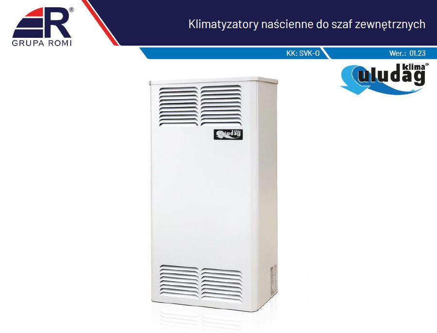 MIRSAN klimatyzator do szaf 19" naścienny zewnętrzny IP55/IP66 3700 W ( R134a ) 3 fazowy