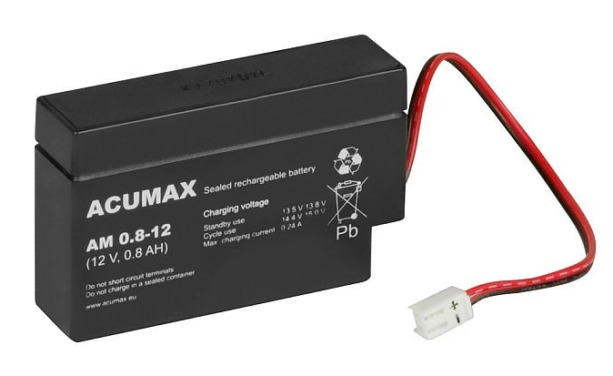ACUMAX Akumulator 12V AM 0,8Ah żywotność: 6-9 lat