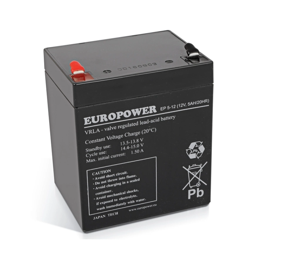 EUROPOWER Akumulator 12V EP 5Ah żywotność: 6-9 lat