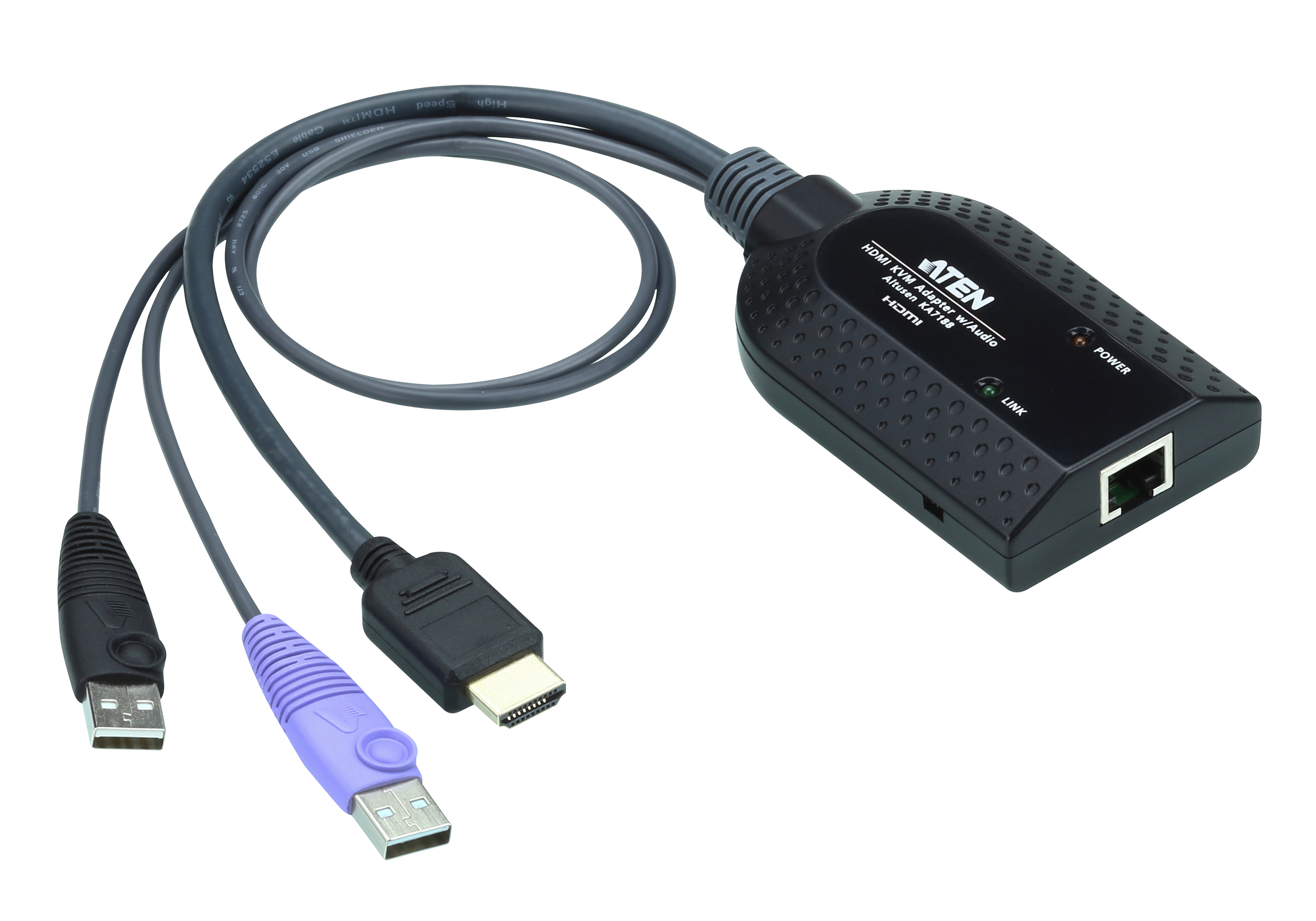Aten Moduł KVM USB HDMI Virtual Media Smart Card Reader Audio De-Embedder Support