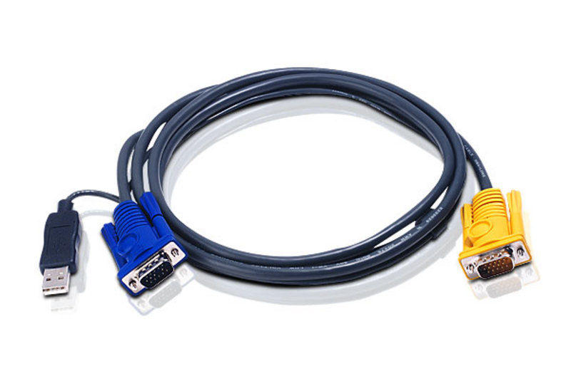 Aten Kabel KVM USB 3,0m z konwerterem PS/2