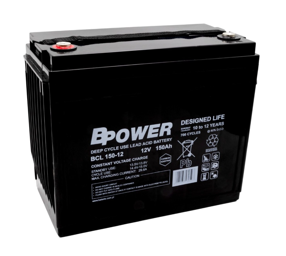 BPower Akumulator 12V BCL 150Ah żywotność: 10-12 lat