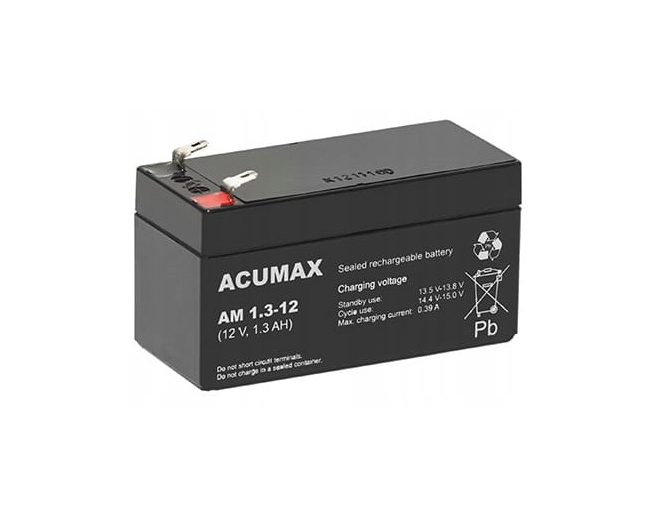 ACUMAX Akumulator 12V AM 1,2Ah żywotność: 6-9 lat
