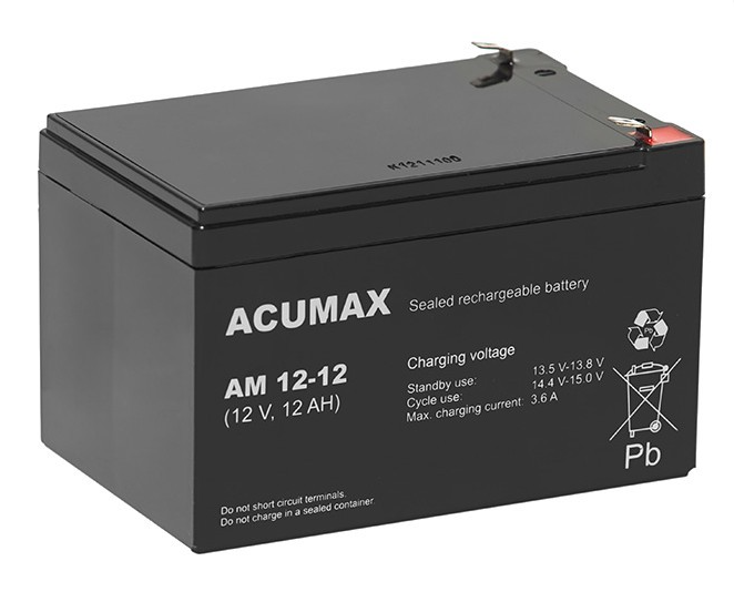 ACUMAX Akumulator 12V AM 12Ah żywotność: 6-9 lat