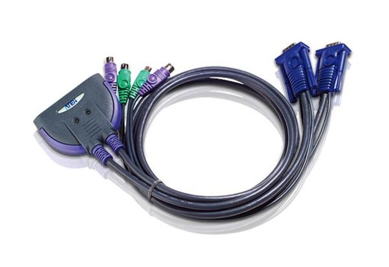 Aten Kabelkowy przełącznik KVM 2 port PS/2 VGA 0,9m