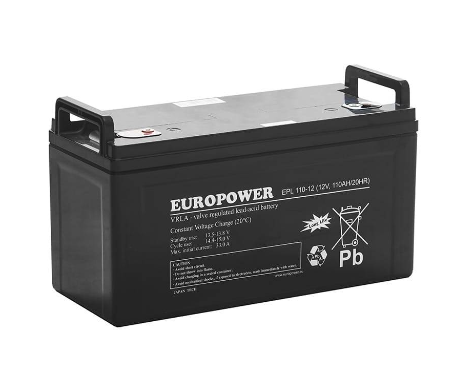 EUROPOWER Akumulator 12V EPL 110Ah żywotność: ponad 12 lat