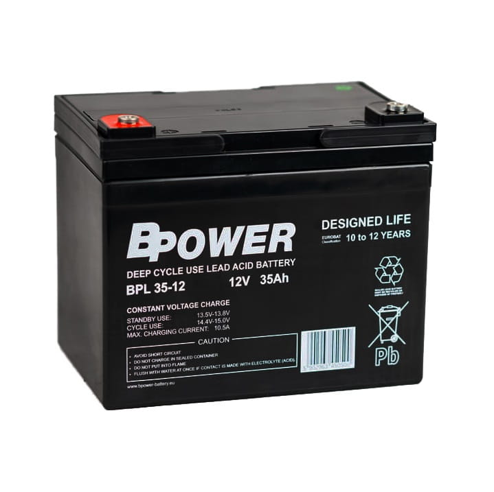 BPower Akumulator 12V BPL 35Ah żywotność: 10-12 lat
