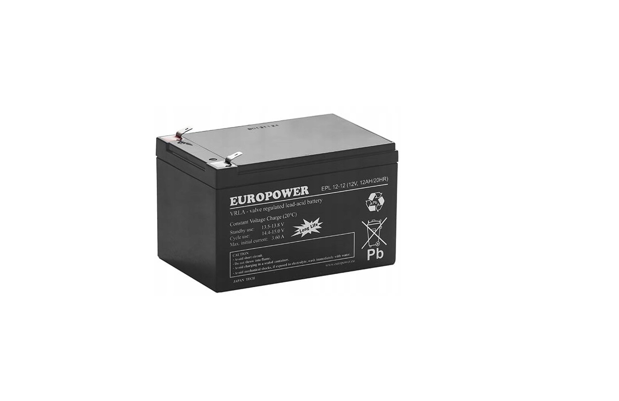 EUROPOWER Akumulator 12V EPL 12Ah żywotność: ponad 12 lat