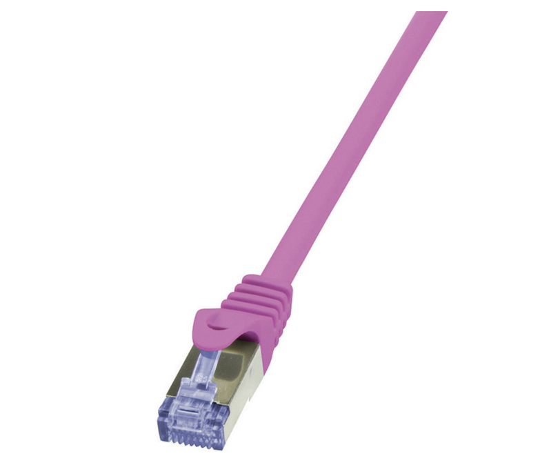 LogiLink Patchcord S/FTP różowy kat.6A LSZH  5,0m.