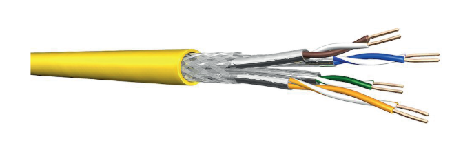 Kabel CU DRAKA UC FUTURE COMPACT 22 kat. 8.2 S/FTP 4P LSHF-FR żółty B2ca (500m)