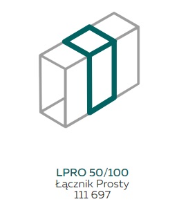 AKS Zielonka Łącznik prosty LPRO 50/100 biały