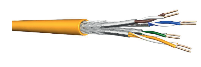 Kabel CU DRAKA UC1200 SS23 kat. 7A S/FTP 4P LSHF-FR melonowożółty B2ca (1000m)