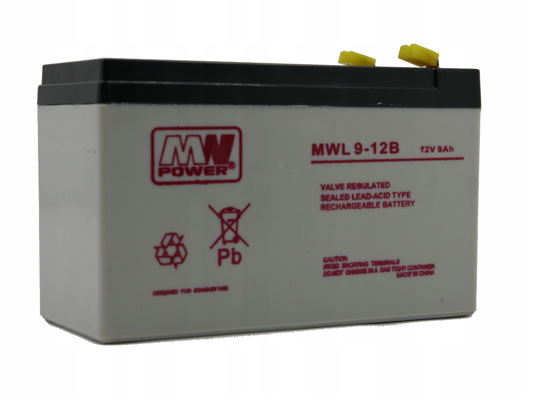MW Power Akumulator 12V MWL 9Ah żywotność: 10-12 lat terminal T2