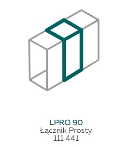 AKS Zielonka Łącznik Prosty LPRO 90 (40/90, 60/90) biały