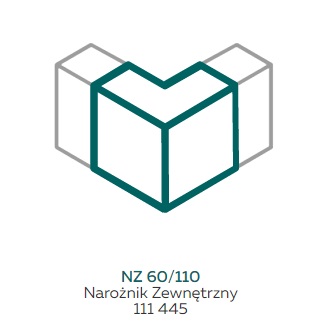 AKS Zielonka Narożnik zewnętrzny NZ 60/110 biały