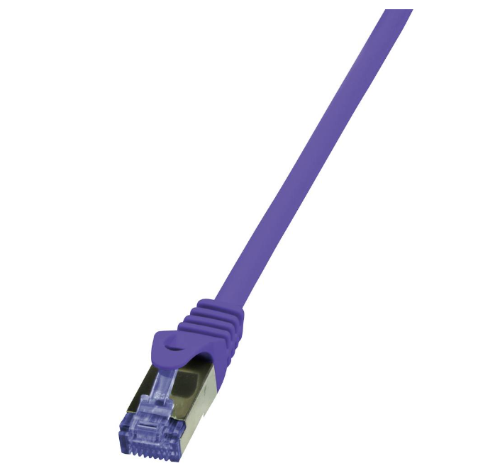 LogiLink Patchcord S/FTP fioletowy kat.6A LSZH  1,0m.