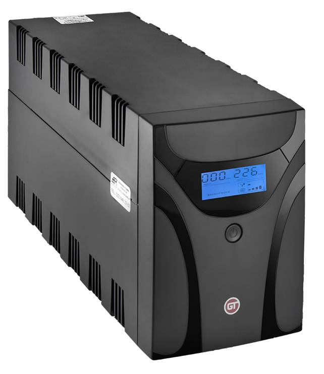 GT UPS POWERbox Tower; 2200VA/1200W; Line-Interactive; 4xSCHUKO; 2x9Ah; LCD