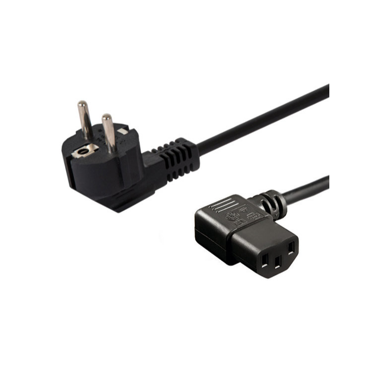 GT Networks kabel zasilający Schuko IEC320 C13 kątowy 2.5m