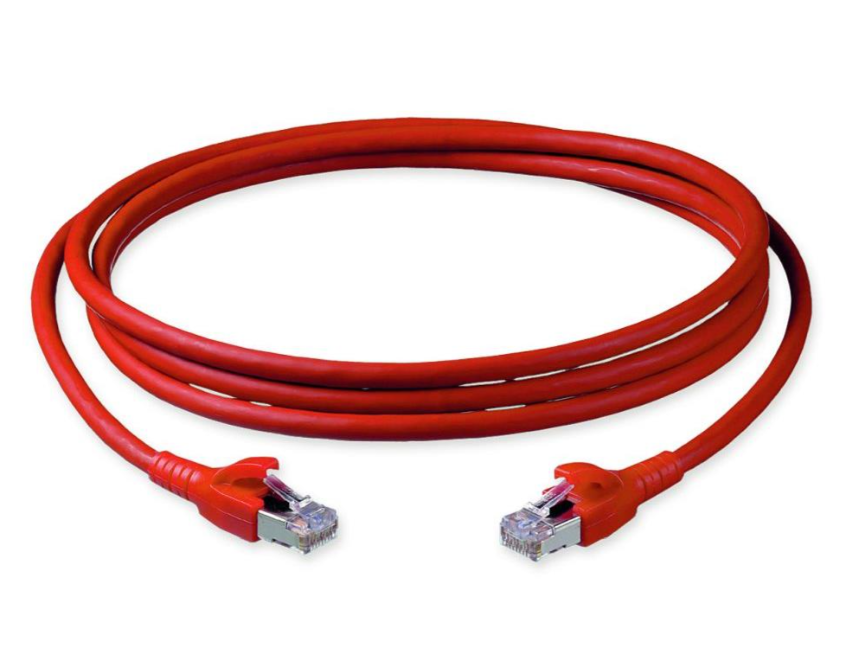 Corning Patchcord S/FTP FLEX/26L,CAT.6A,Red,2XRJ45,4P,15M