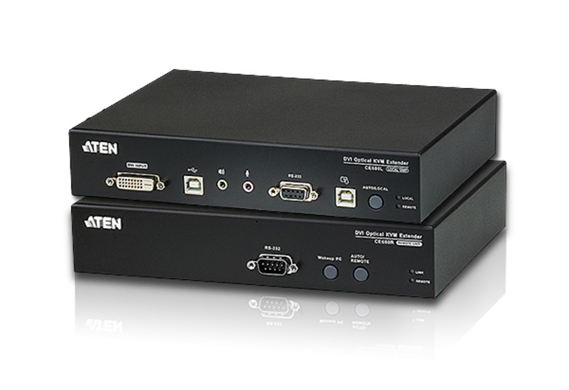 Aten Extender konsoli DVI USB światłowodowy 600m