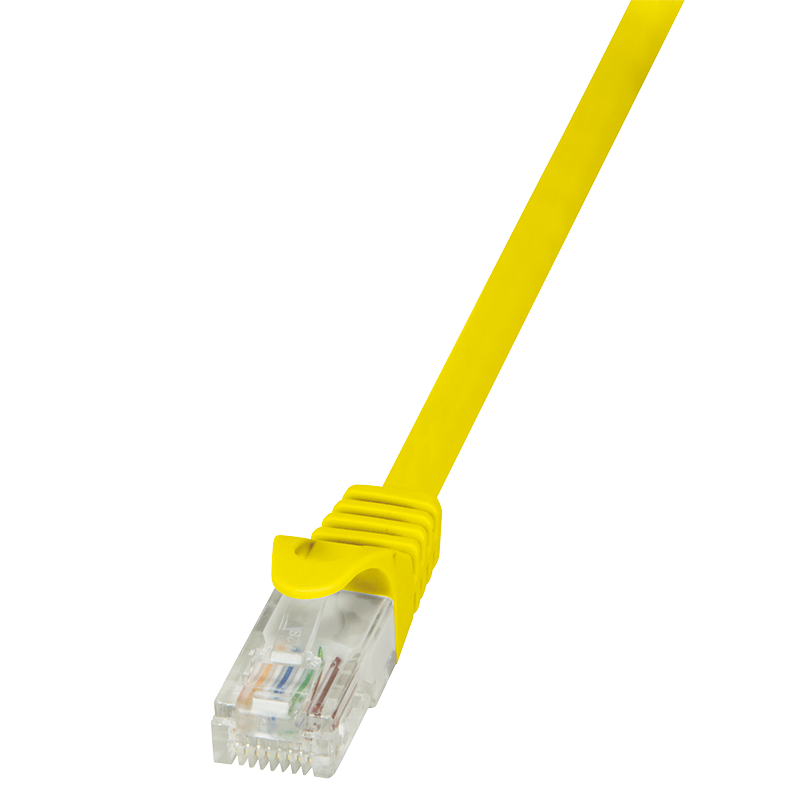 LogiLink Patchcord U/UTP żółty kat.5e PVC  0,5m.