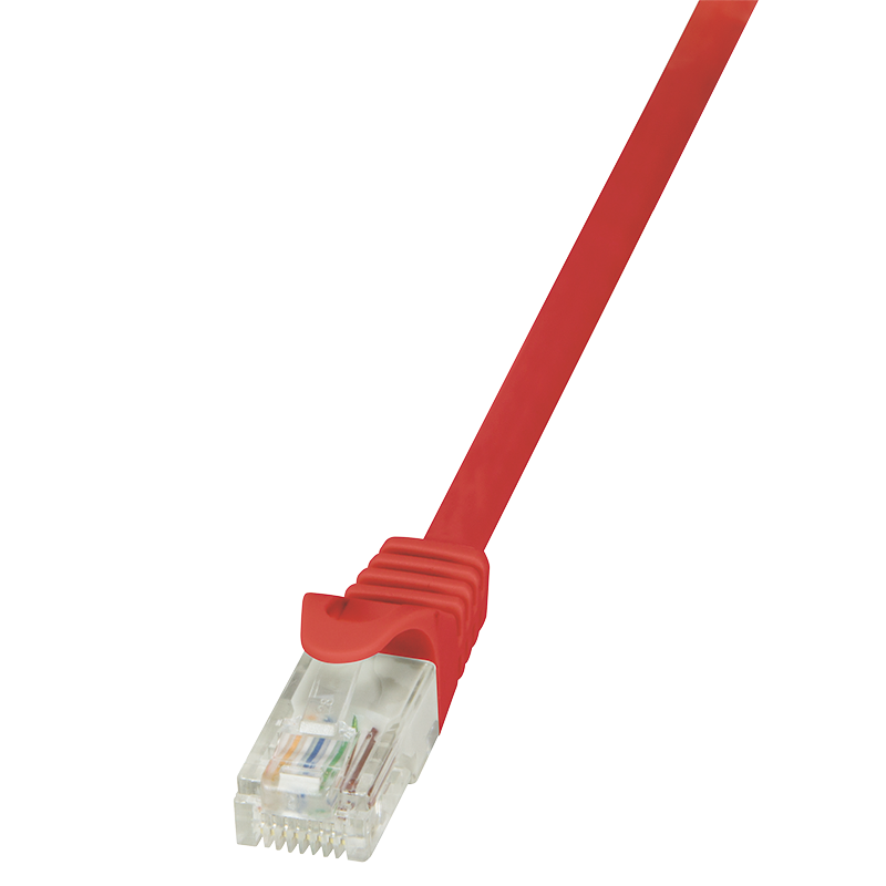 LogiLink Patchcord U/UTP czerwony kat.5e PVC  1,0m.