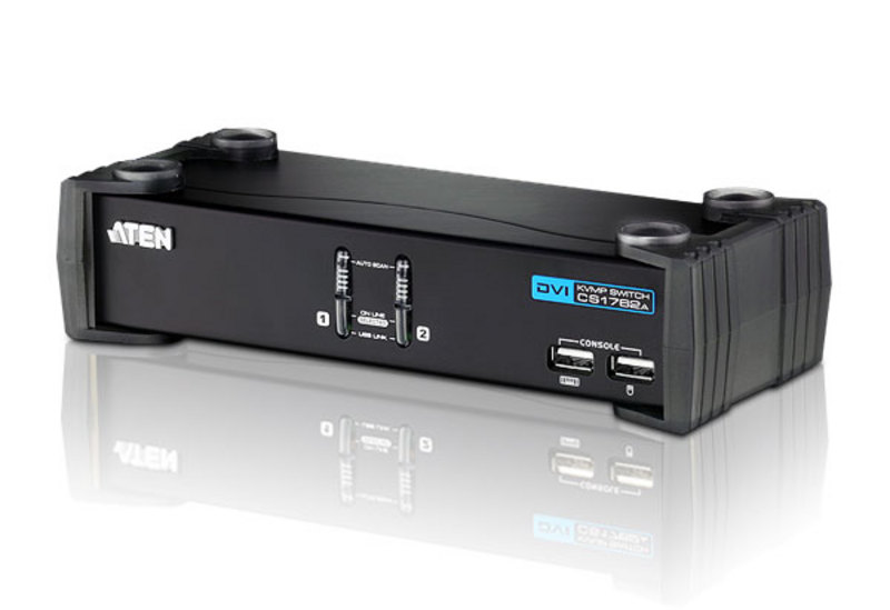 Aten Biurkowy przełącznik KVM 2 port USB DVI Audio