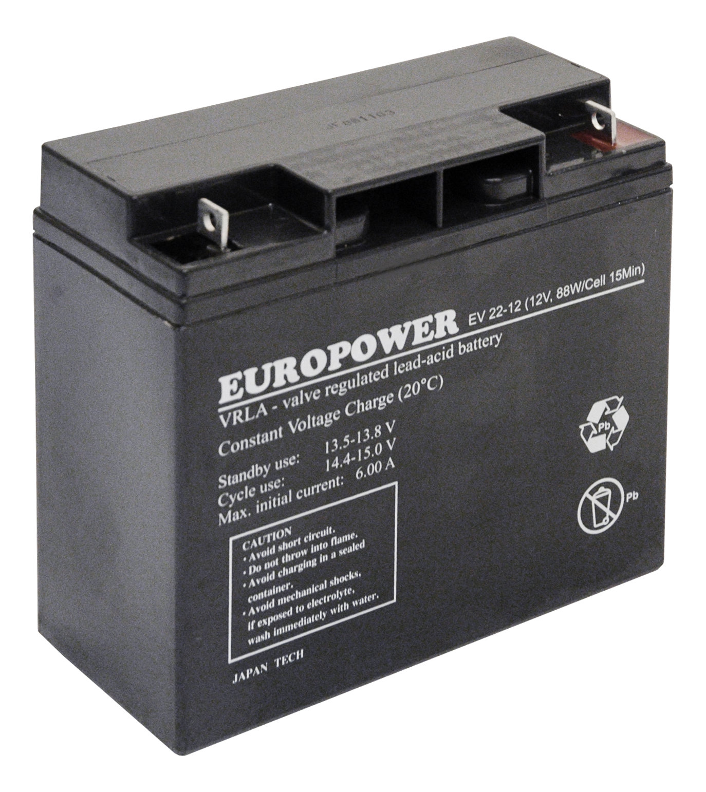 EUROPOWER Akumulator 12V EV 22Ah żywotność: 6-9 lat (o zwiększonej pojemności)