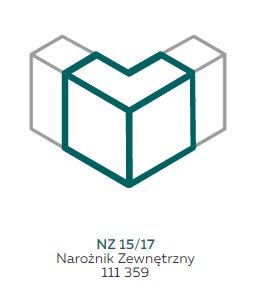 AKS Zielonka Narożnik zewnętrzny NZ 15/17 biały