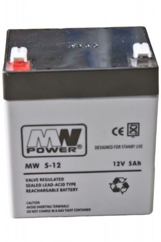 MW Power Akumulator 12V MW 5Ah żywotność: 6-9 lat terminal T1