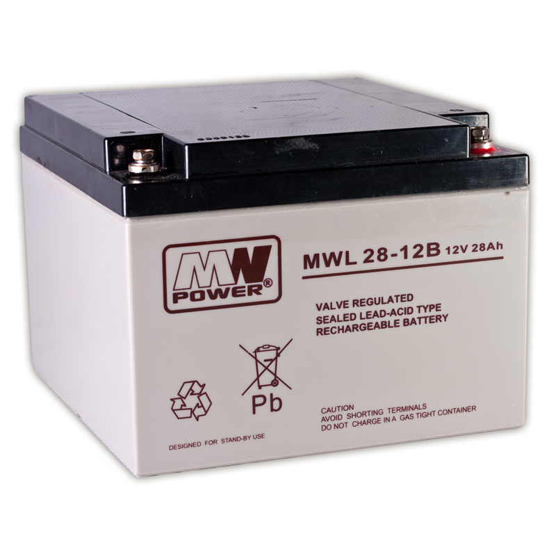 MW Power Akumulator 12V MWL 28Ah żywotność: 10-12 lat śruba M5