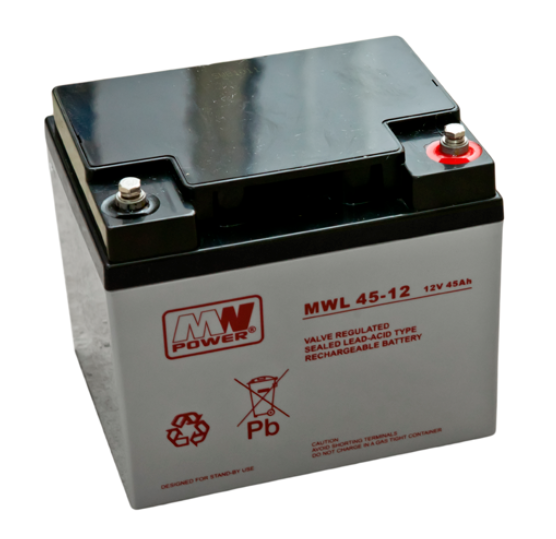 MW Power Akumulator 12V MWL 45Ah żywotność: 10-12 lat śruba M6