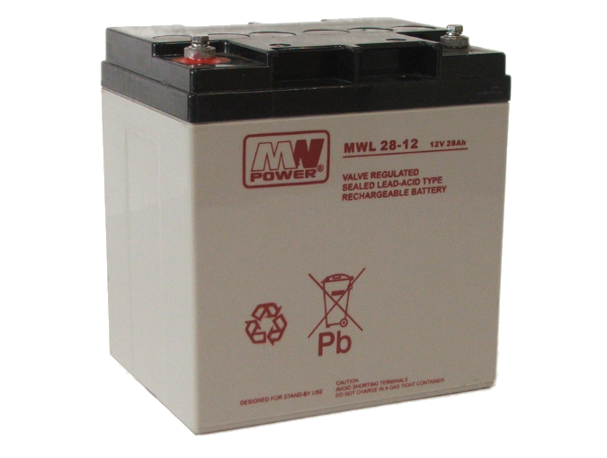 MW Power Akumulator 12V MWL 28Ah żywotność: 10-12 lat śruba M5