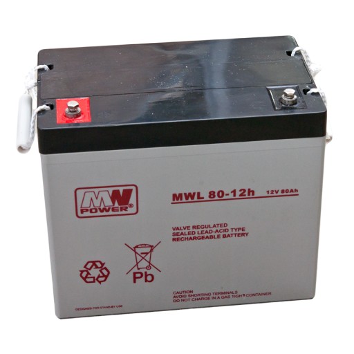 MW Power Akumulator 12V MWL 80Ah żywotność: 10-12 lat śruba M6