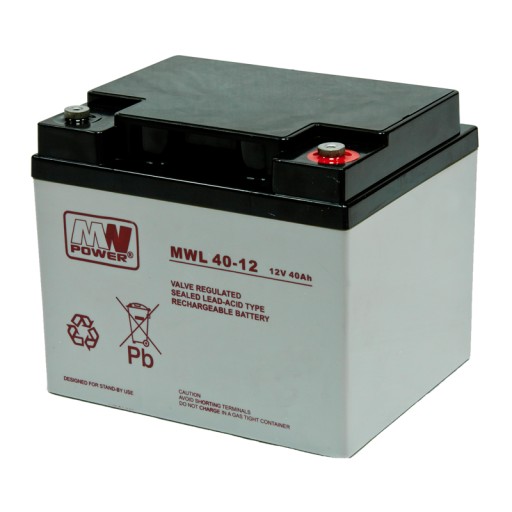 MW Power Akumulator 12V MWL 40Ah żywotność: 10-12 lat śruba M6