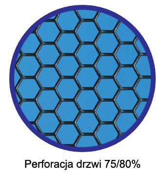 TOTEN perforowane drzwi 12U seria W szare