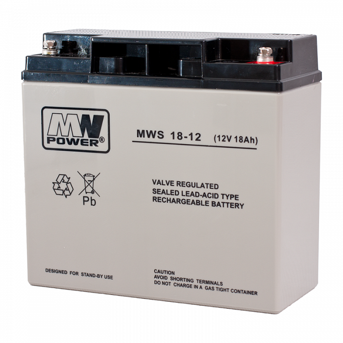 MW Power Akumulator 12V MWS 18Ah żywotność: 3-5 lat