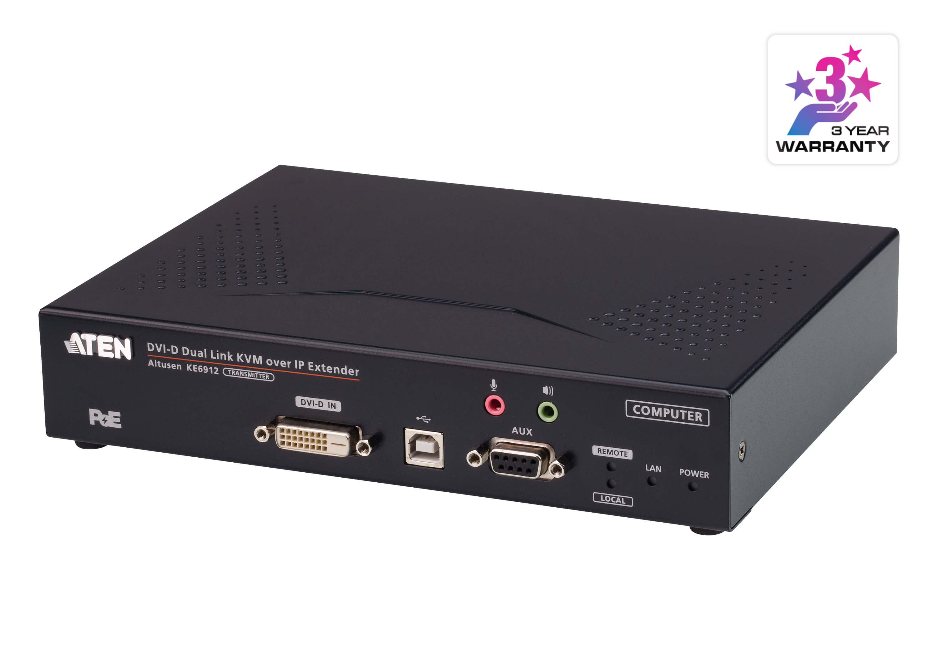 Aten Nadajnik DVI Dual Link KVM over IP Extender PoE
