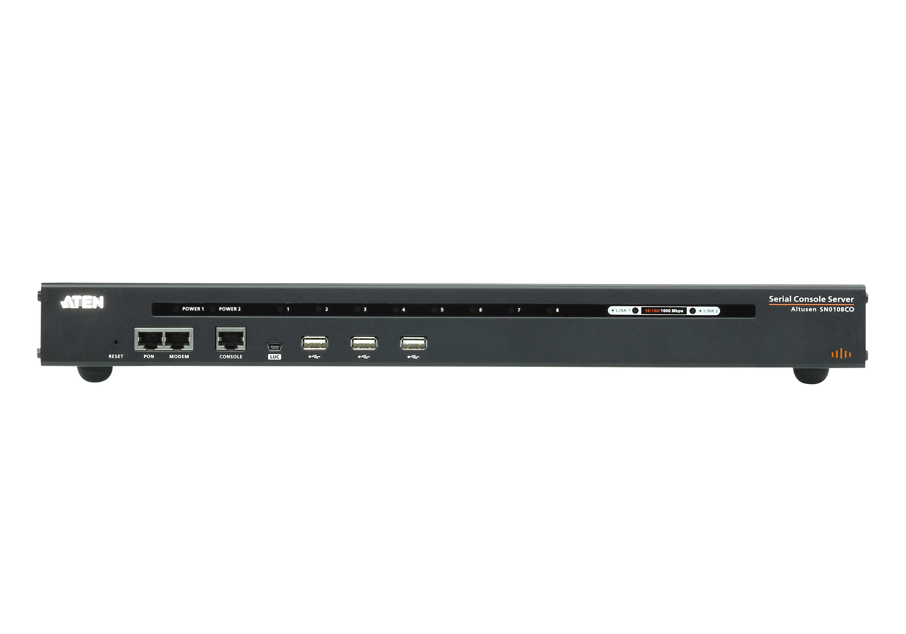 Aten Przełącznik Konsoli Serial 8-Port dual-power Cisco pin-outs and auto-sensing DTE/DCE function