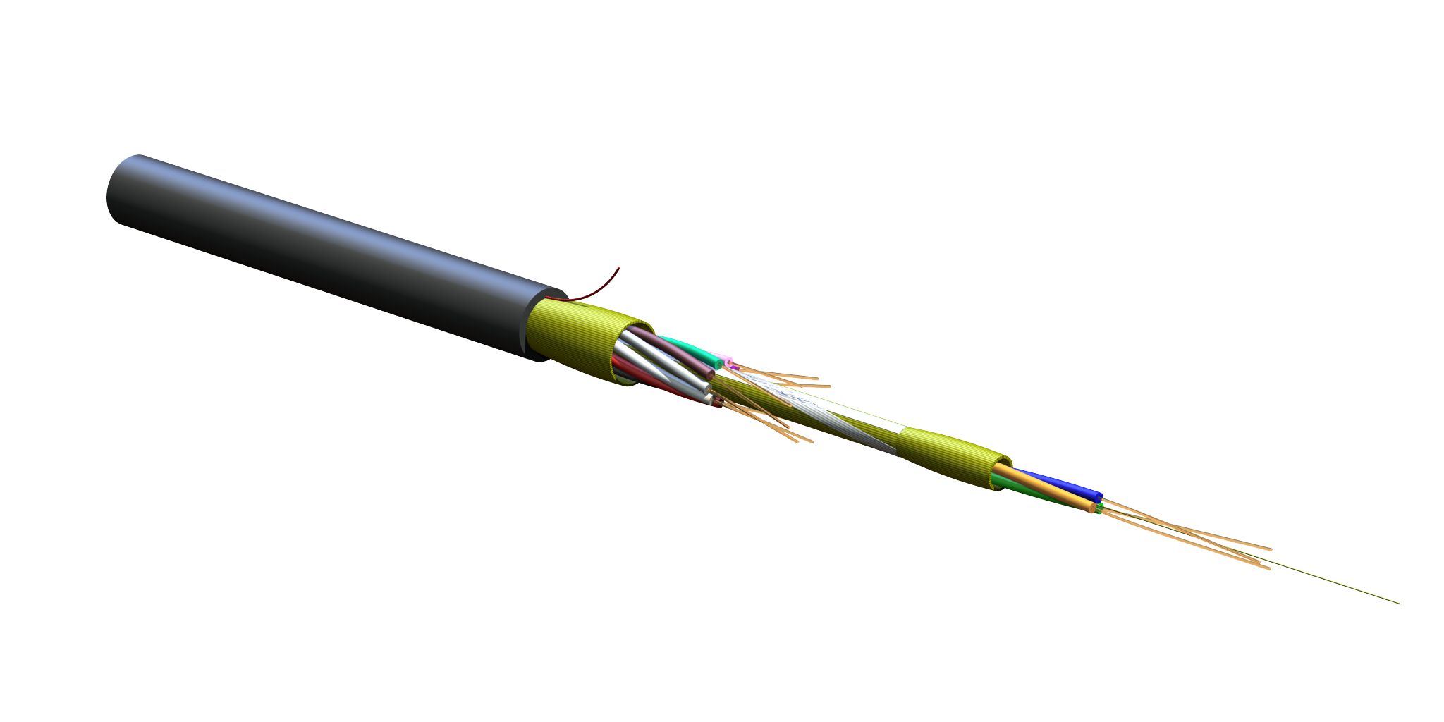 Corning Kabel światłowodowy U-VQ(ZN)H 12F OM3CC TB3