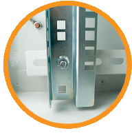 MIRSAN Szafa wisząca IP55 19” 7U 600/450mm (jednoskrzydłowe drzwi pełne) szara