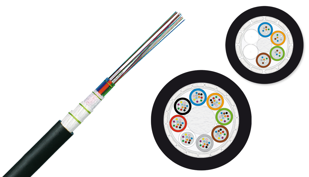 Loose Tube Dielectric Armor Indoor Outdoor Cable 4x12 E9 SMF-28e+® ITU G652.D LT 2.3