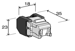 Corning (3M) Złącze keystone RJ-45 Kat. 5e, FTP